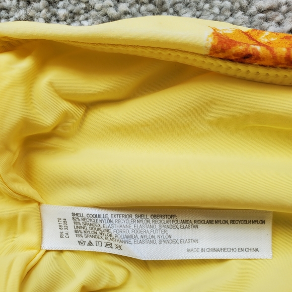 Anthropologie printed high waist bikini bottoms, small, yellow - Picture 9 of 9